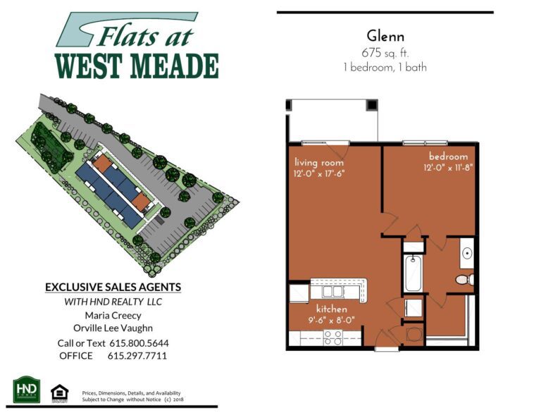 Flats at West Meade, Glenn Plan