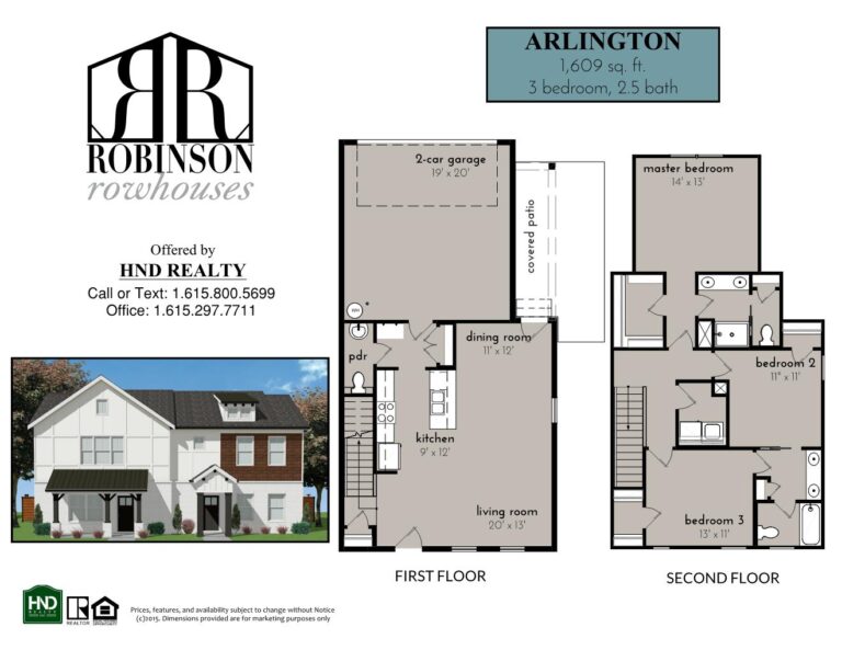 Robinson Rowhouse Townhomes - Arlington Floorplan