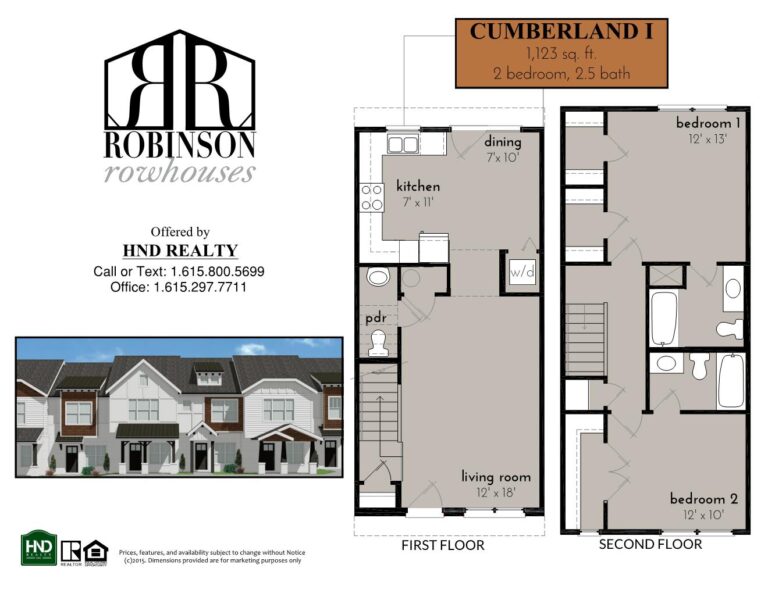 Robinson Rowhouse Townhomes - Cumberland I Floorplan